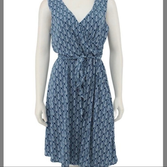 41 Hawthorn Dresses & Skirts - 👗‼️NWOT‼️“41 HAWTHORNE” Lorene Teal Green Geometric Faux Wrap Knit Dress